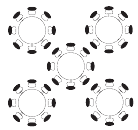 Ziyafet düzeni için geçici ikon